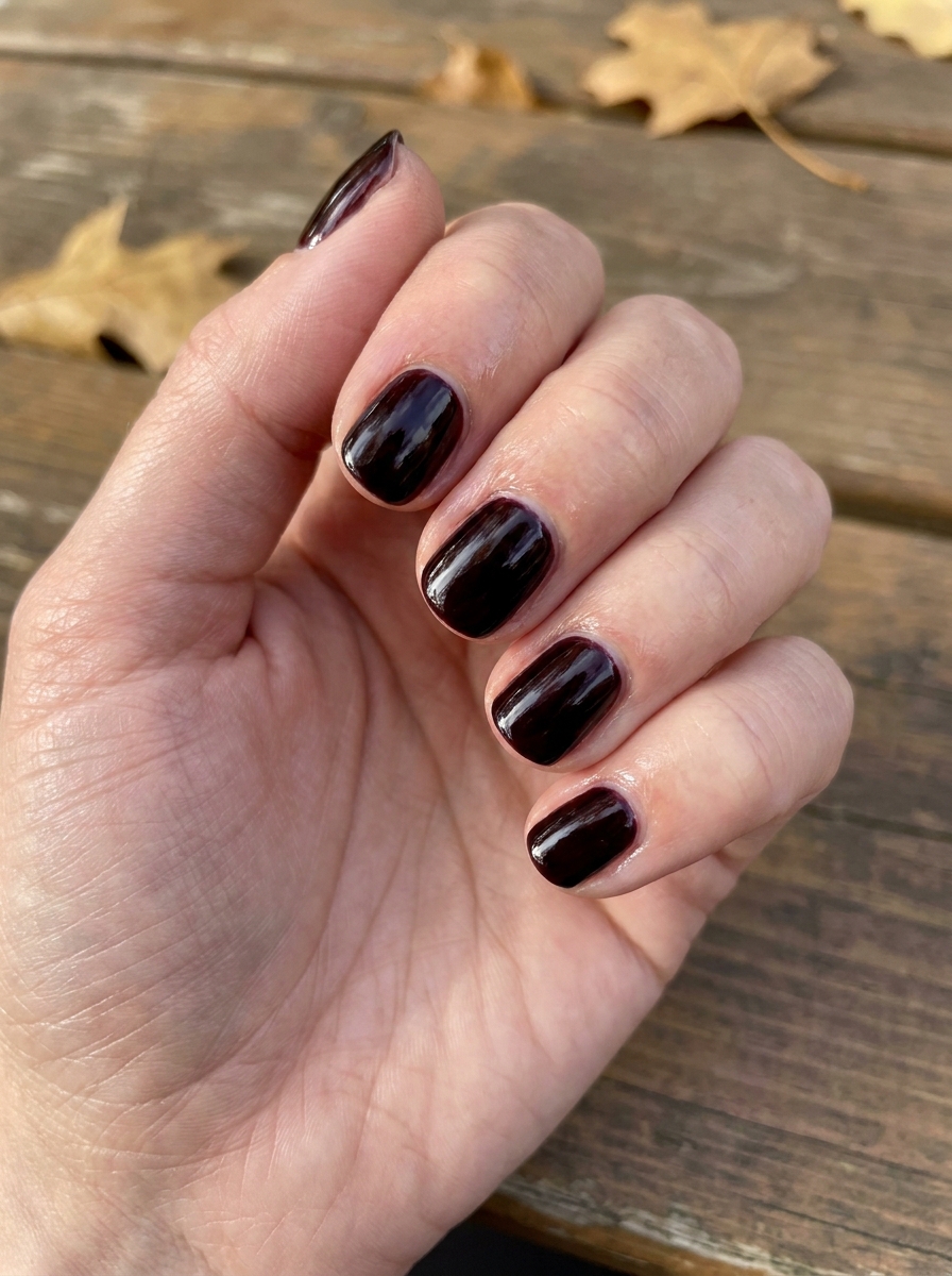 Short Black Cherry Halloween Nails als Halloween Nails Kurz Inspiration 2026